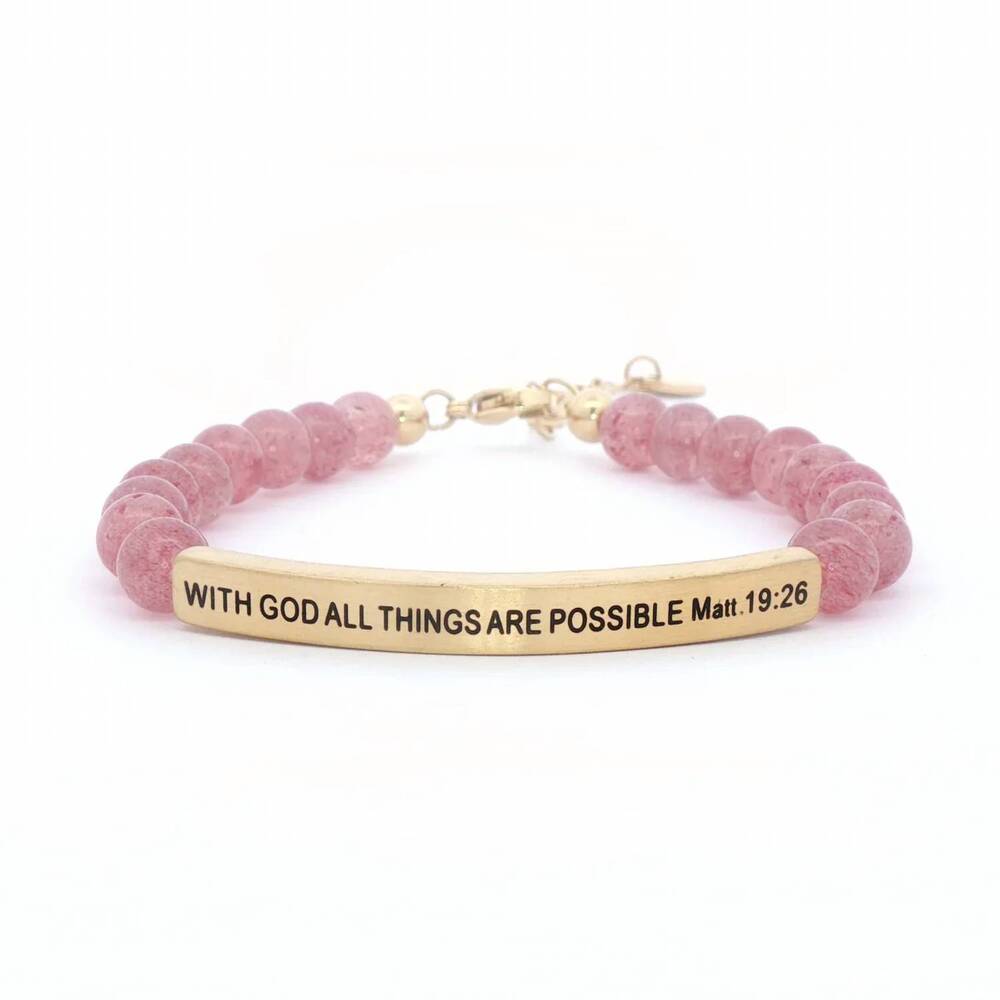 NEW INSPIRE ME BRACELETS women's with god all things are possible bracelet in pi